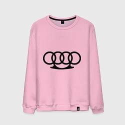 Свитшот хлопковый мужской Audi кастет, цвет: светло-розовый