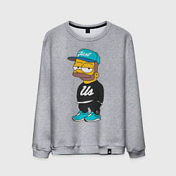 Свитшот хлопковый мужской Bart Just Us, цвет: меланж