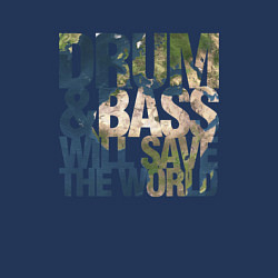 Свитшот хлопковый мужской Drum & Bass: The World, цвет: тёмно-синий — фото 2