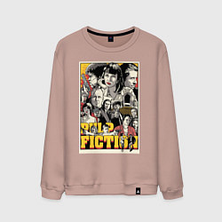 Свитшот хлопковый мужской Pulp Fiction Stories, цвет: пыльно-розовый
