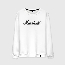 Свитшот хлопковый мужской Marshall logo, цвет: белый