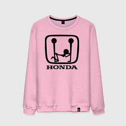 Свитшот хлопковый мужской Honda Logo Sexy, цвет: светло-розовый