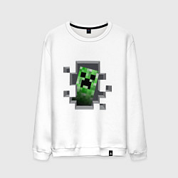 Свитшот хлопковый мужской Creeper Inside, цвет: белый