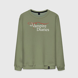 Свитшот хлопковый мужской The Vampire Diaries, цвет: авокадо