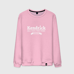 Свитшот хлопковый мужской Kendrick Lamar: The King, цвет: светло-розовый