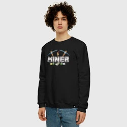 Свитшот хлопковый мужской Miner, цвет: черный — фото 2