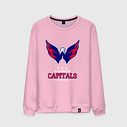Свитшот хлопковый мужской Washington Capitals, цвет: светло-розовый