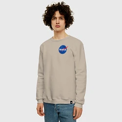 Свитшот хлопковый мужской NASA, цвет: миндальный — фото 2