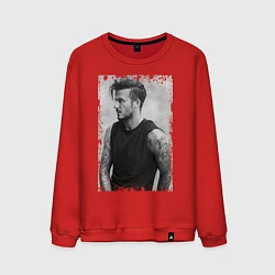 Свитшот хлопковый мужской David Beckham: Mono Style, цвет: красный