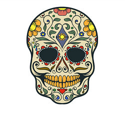 Свитшот хлопковый мужской Череп, цвет: белый — фото 2