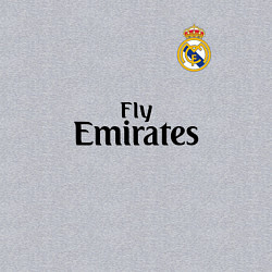 Свитшот хлопковый мужской Real Madrid: Fly Emirates, цвет: меланж — фото 2