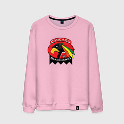 Свитшот хлопковый мужской Chicago Blackhawks Hockey, цвет: светло-розовый