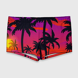 Мужские плавки Тропический пляж, цвет: 3D-принт