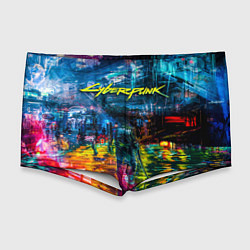 Мужские плавки Сyberpunk City, цвет: 3D-принт