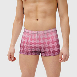 Мужские плавки Розовый геометрический градиентный узор, цвет: 3D-принт — фото 2