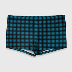 Мужские плавки Black and blue plaid, цвет: 3D-принт