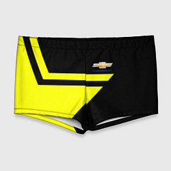 Мужские плавки Chevrolet yellow star, цвет: 3D-принт