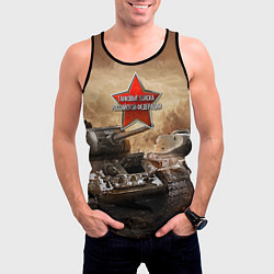 Майка-безрукавка мужская Танковые войска РФ, цвет: 3D-черный — фото 2