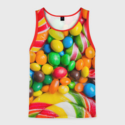 Мужская майка без рукавов Сладкие конфетки
