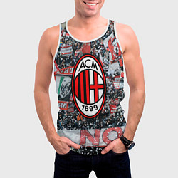 Майка-безрукавка мужская Milan FC, цвет: 3D-белый — фото 2