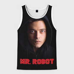 Майка-безрукавка мужская Mr. Robot, цвет: 3D-белый