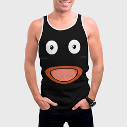 Майка-безрукавка мужская Mr Popo Face, цвет: 3D-белый — фото 2