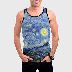 Майка-безрукавка мужская Звездная ночь, цвет: 3D-черный — фото 2