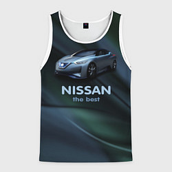 Майка-безрукавка мужская Nissan the best, цвет: 3D-белый