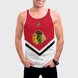 Майка-безрукавка мужская NHL: Chicago Blackhawks, цвет: 3D-белый — фото 2