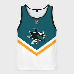 Майка-безрукавка мужская NHL: San Jose Sharks, цвет: 3D-черный