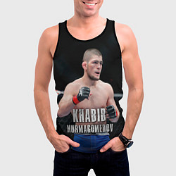 Майка-безрукавка мужская Хабиб Нурмагомедов, цвет: 3D-черный — фото 2
