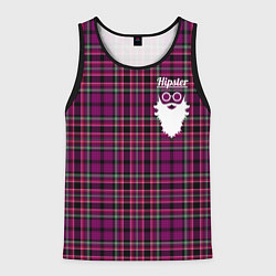 Мужская майка без рукавов Хипстер клетчатый