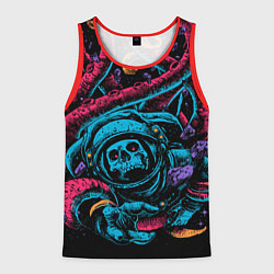 Майка-безрукавка мужская Космический осьминог, цвет: 3D-красный