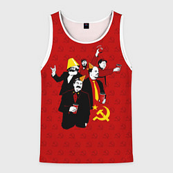 Майка-безрукавка мужская Communist Party, цвет: 3D-белый