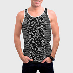 Майка-безрукавка мужская Joy Division: Unknown Pleasures, цвет: 3D-белый — фото 2