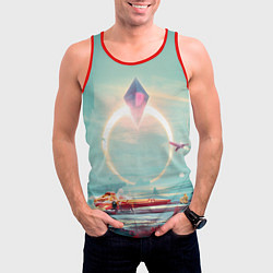 Майка-безрукавка мужская No Mans Sky, цвет: 3D-красный — фото 2