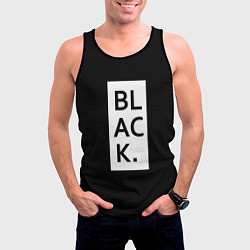 Майка-безрукавка мужская Black, цвет: 3D-черный — фото 2