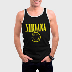Майка-безрукавка мужская Nirvana Rock, цвет: 3D-белый — фото 2
