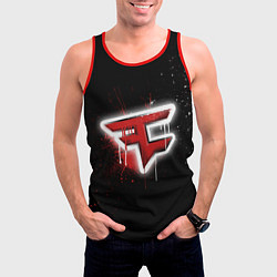 Майка-безрукавка мужская FaZe Clan: Black collection, цвет: 3D-красный — фото 2