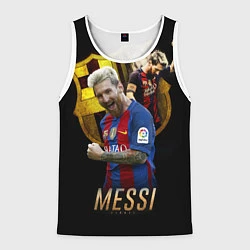 Майка-безрукавка мужская Messi Star, цвет: 3D-белый
