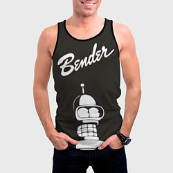 Майка-безрукавка мужская Bender Retro, цвет: 3D-черный — фото 2
