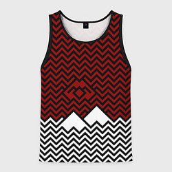 Майка-безрукавка мужская Твин Пикс: Минимализм, цвет: 3D-черный