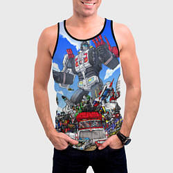 Майка-безрукавка мужская Трансформеры, цвет: 3D-черный — фото 2
