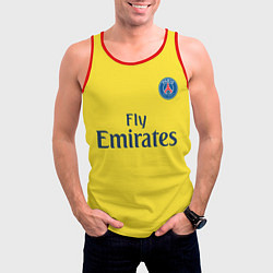 Майка-безрукавка мужская PSG FC: Yellow, цвет: 3D-красный — фото 2