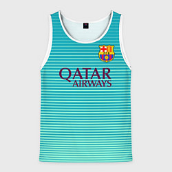 Майка-безрукавка мужская Barcelona FC: Aqua, цвет: 3D-белый