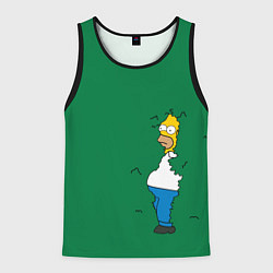 Мужская майка без рукавов Гомер в кустах