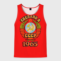 Майка-безрукавка мужская Сделано в 1965 СССР, цвет: 3D-красный