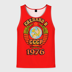 Майка-безрукавка мужская Сделано в 1976 СССР, цвет: 3D-красный