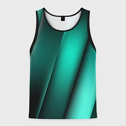 Майка-безрукавка мужская Emerald lines, цвет: 3D-черный