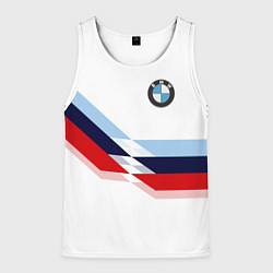 Мужская майка без рукавов BMW БМВ WHITE